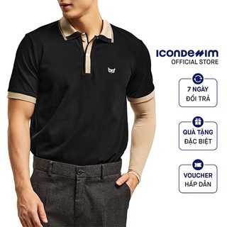 Áo Thun Polo Nam ICON DENIM Owl Logo In Black Thanh Lịch PLID0010