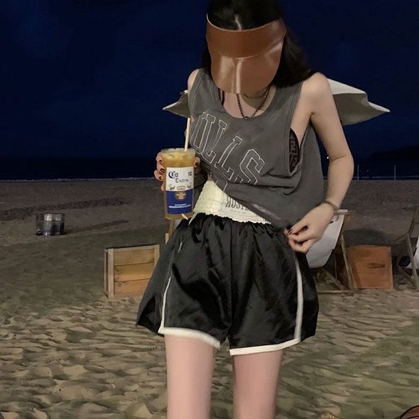 SUXI Áo Thun Dáng Dài Rộng Không Tay Thời Trang Mùa Hè Dành Cho Nữ