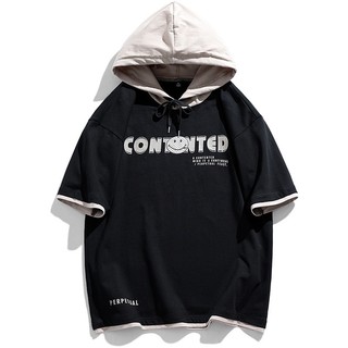 Áo hoodie ngắn tay nam basic dáng rộng phong cách hàn quốc thời trang zinzin ao nam 1