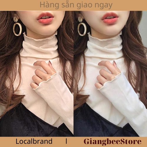 Áo Kiểu Dài Tay Voan Phối Ren Lưới Thiết Kế Thời Trang Hàng Quảng Châu Loại 1 - JANGMINA SHOP
