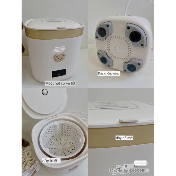 Máy Giặt Mini Tự Động Hoàn Toàn OIDIRE ODI-XYJ7 Dung Tích 7L Bảo Hành 12 Tháng - Cáo Đeo Nơ