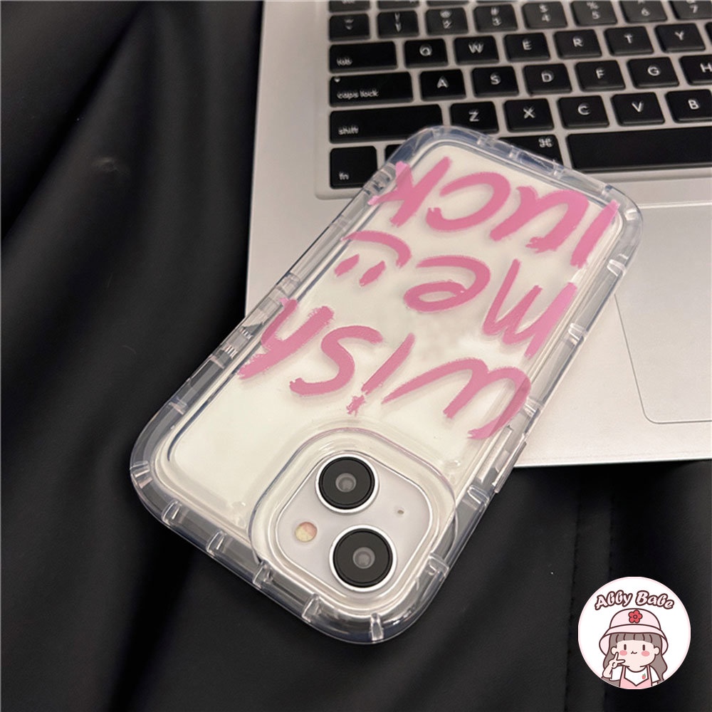 Ốp Điện Thoại TPU Mềm Chống Mồ Hôi In Chữ Get Lucky Cho IPhone 14 Pro Max 13 12 11 Pro Max