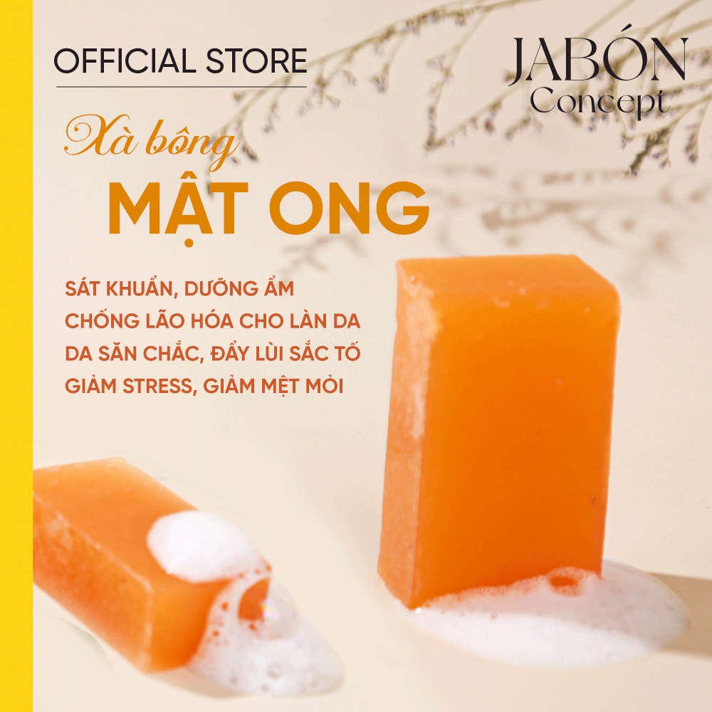 Xà Bông Handmade 80gram Mật Ong và Tinh Dầu hoa Ylang Ylang Xà Phòng Hữu Cơ Từ Thiên Nhiên Jabón Concept