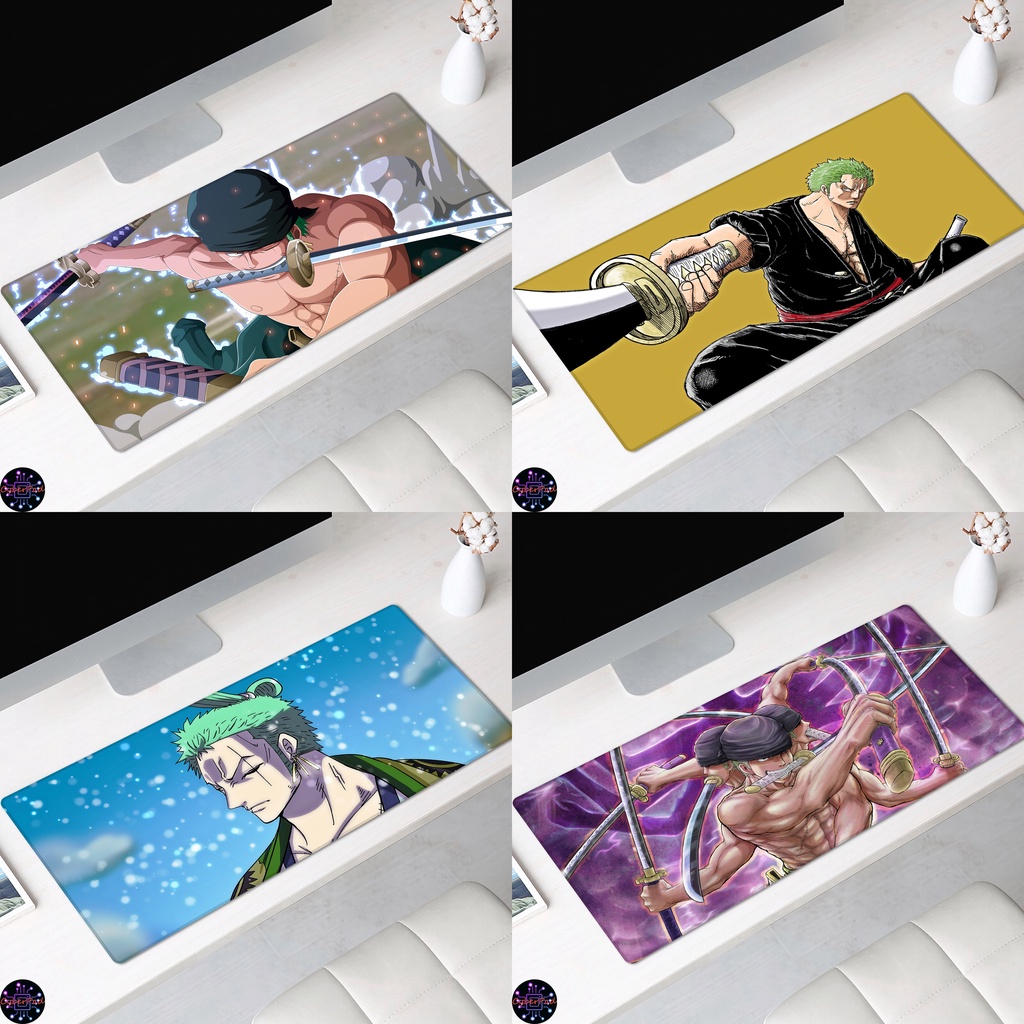 Lót Chuột Anh Đầu Rêu Zoro Anime One Piece, Cao Su 30x80,40x90, Nhiều Mẫu Đẹp Mắt