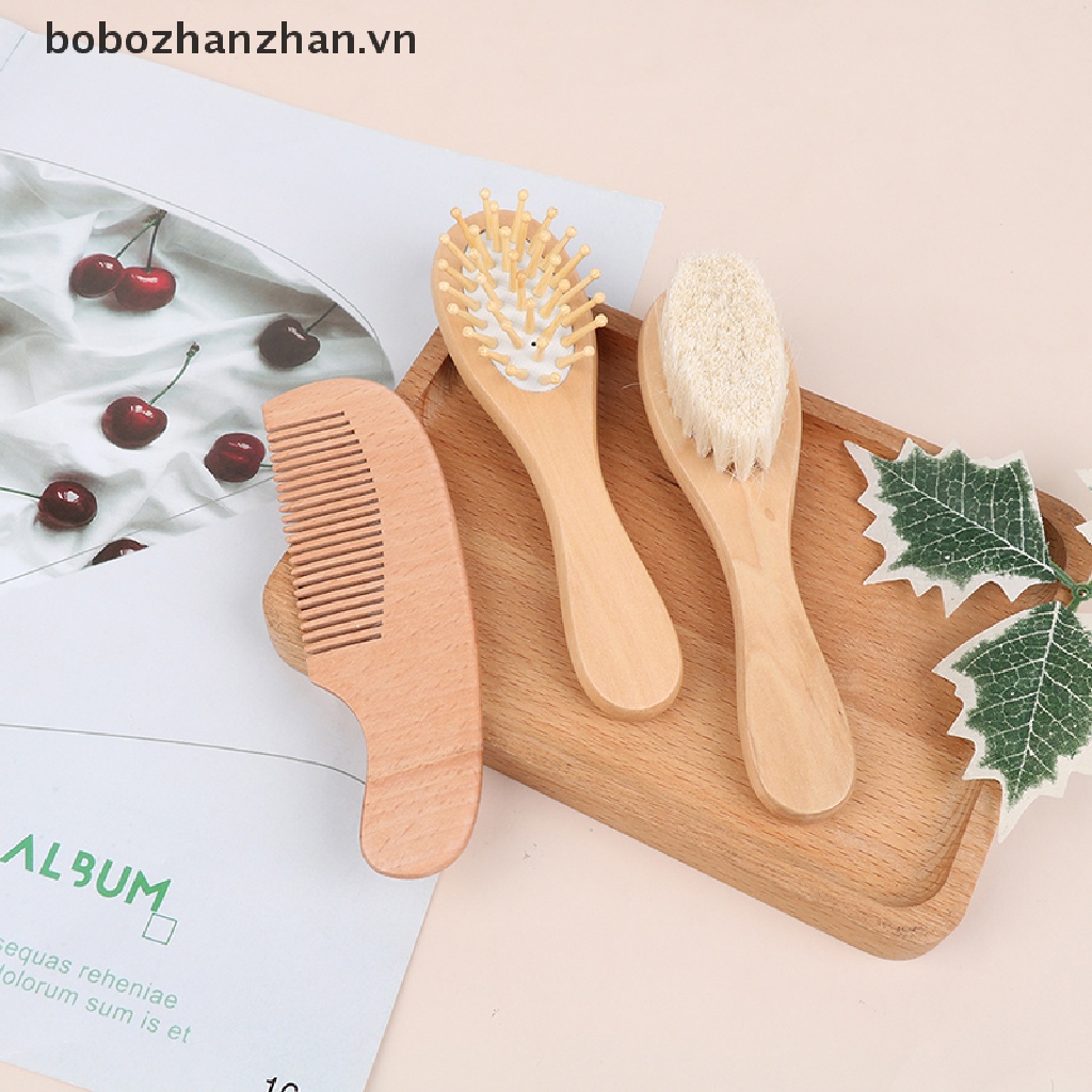Bộ Lược Chải Tóc Mềm Mại Mát Xa Da Đầu Thoải Mái Cho Bé Sơ Sinh