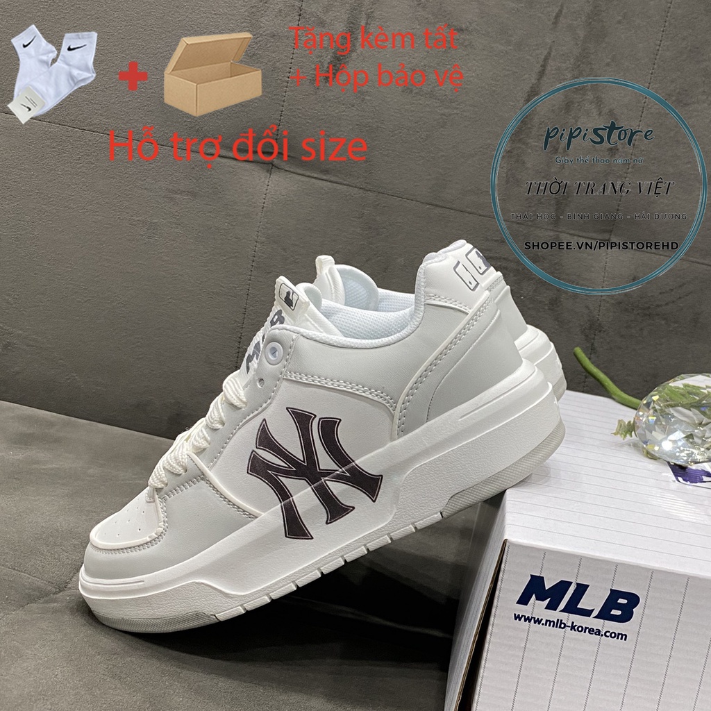 [FlashSale] Giày MLB Ny chunky liner, Giày mlb ny trắng xám. size 36-43 [pipistore]