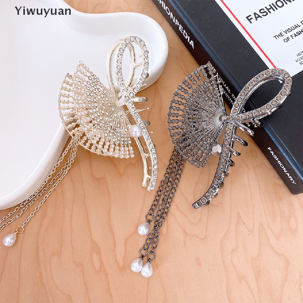 < Yiwuyuan > Kẹp Tóc Càng Cua Dài Mặt Dây Chuyền Hình Cá Mập Lớn Bằng Kim Loại Phong Cách Hanfu Cổ Điển