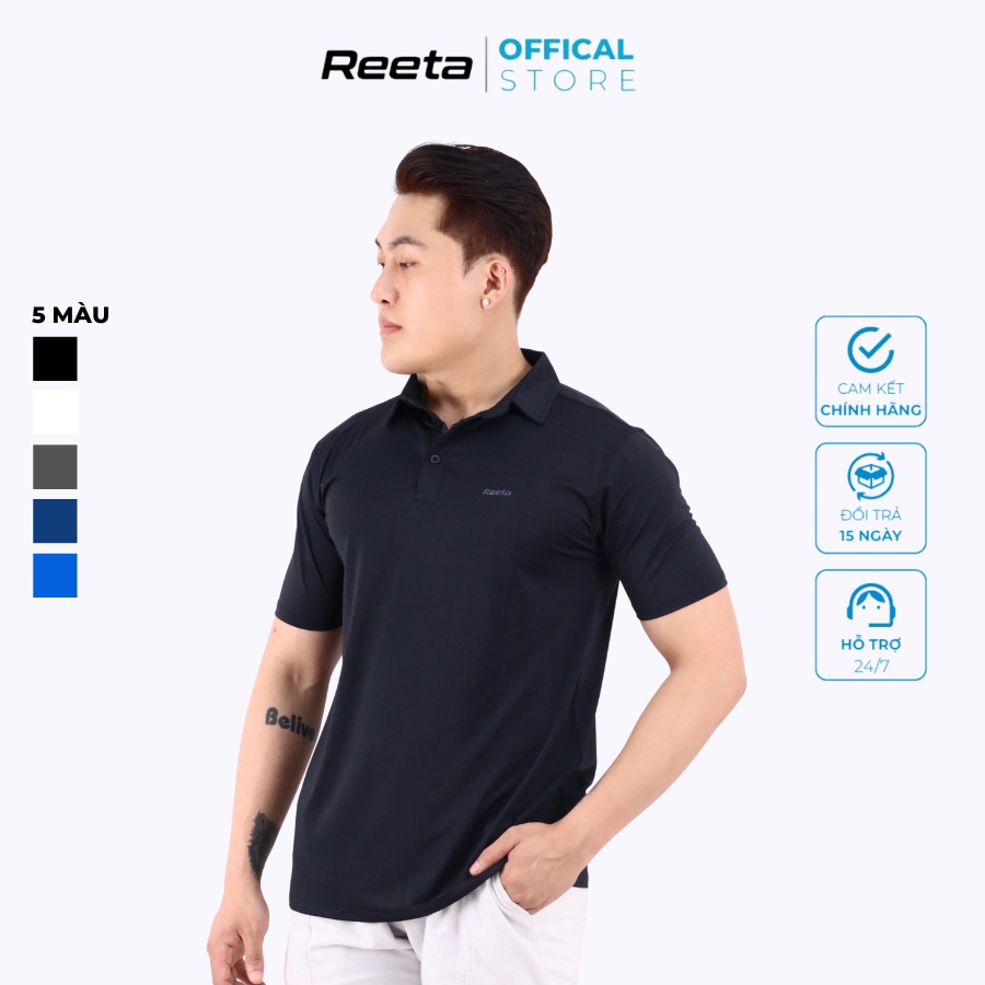 Áo polo thể thao nam Reeta basic vải thun mát mịn thấm mồ hôi tốt - A2135