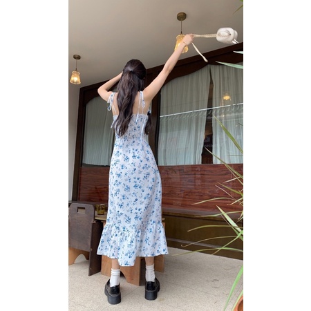 Đầm Maxi Hai Dây Hoạ Tiết Hoa Xinh Xắn oder.tram0506