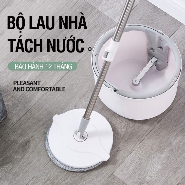 Bộ cây lau nhà tách nước bẩn thông minh xoay 360 độ chính hãng cao cấp Kitimop-K8