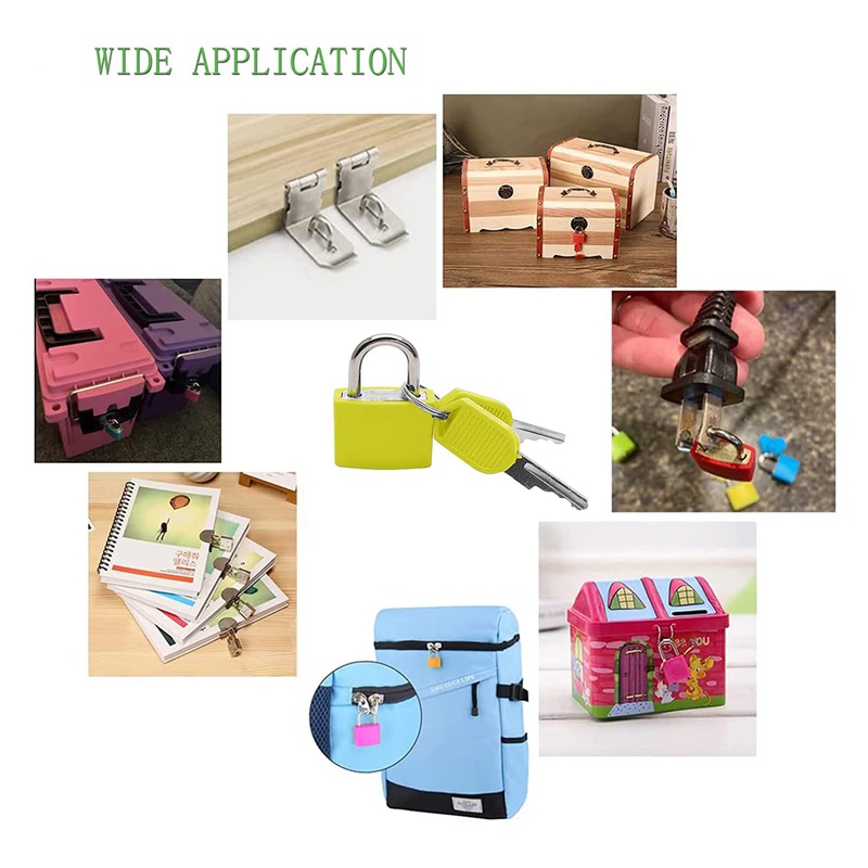 Set 6 Ổ Khóa Hành Lý Nhỏ Bằng Kim Loại Đa Ứng Dụng