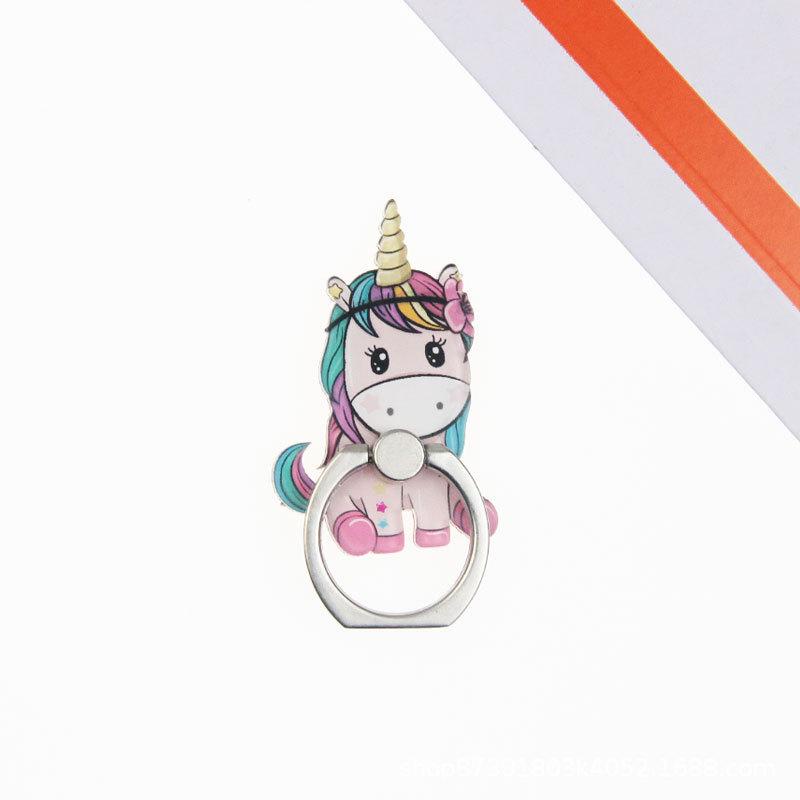 New Cartoon Cute Rainbow Unicorn Mobile Phone Ring Holder Phone Bracket Phone Buckle Dây điện thoại di động