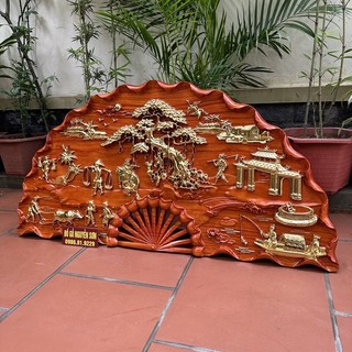 Tranh gỗ đồng quê