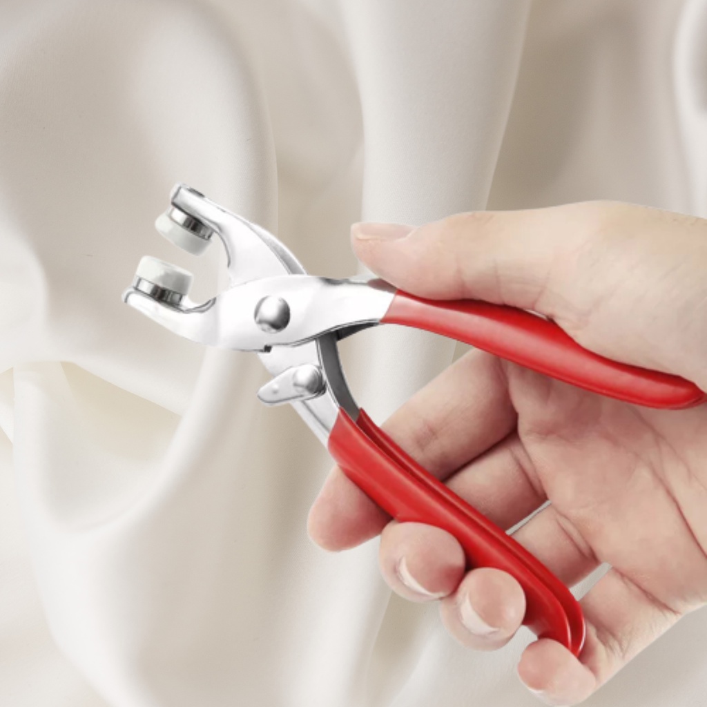 Bộ Kìm Bâm Cúc Quần Áo - Kìm Bấm Khuy Đi Kèm 100 Cúc Tiện Lợi Dễ Sử Dụng Tại Nhà