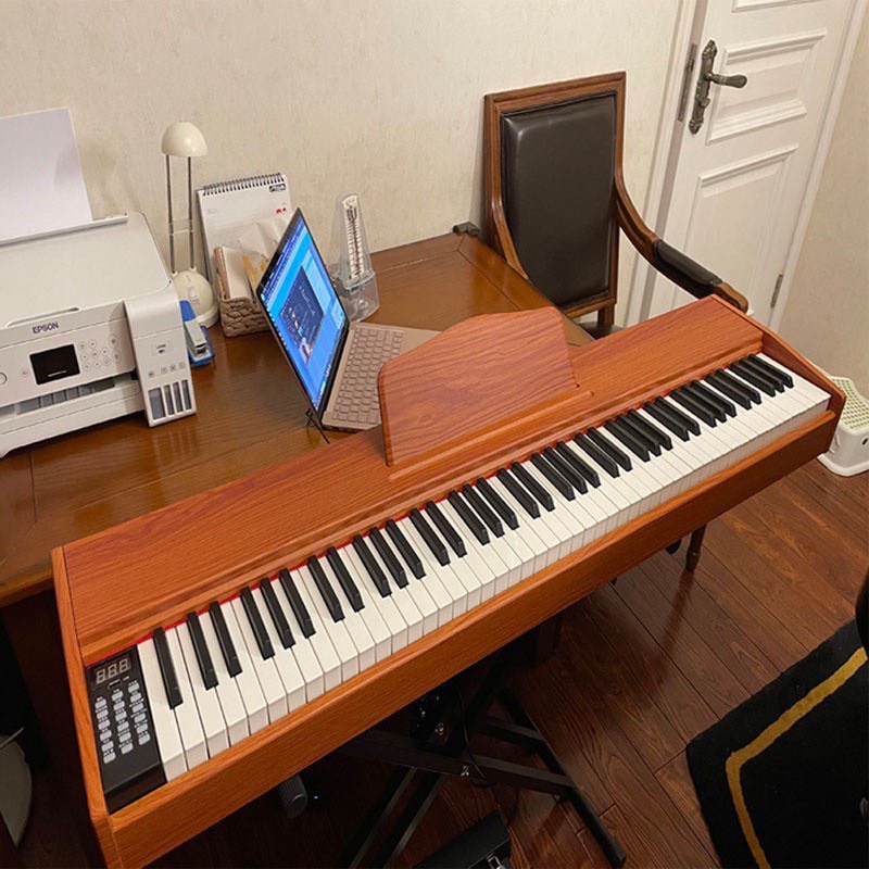 Đàn piano điện, đàn organ gỗ cao cấp 88 phím bản quốc tế, âm thanh siêu trong, có hướng dẫn và pedal đi kèm