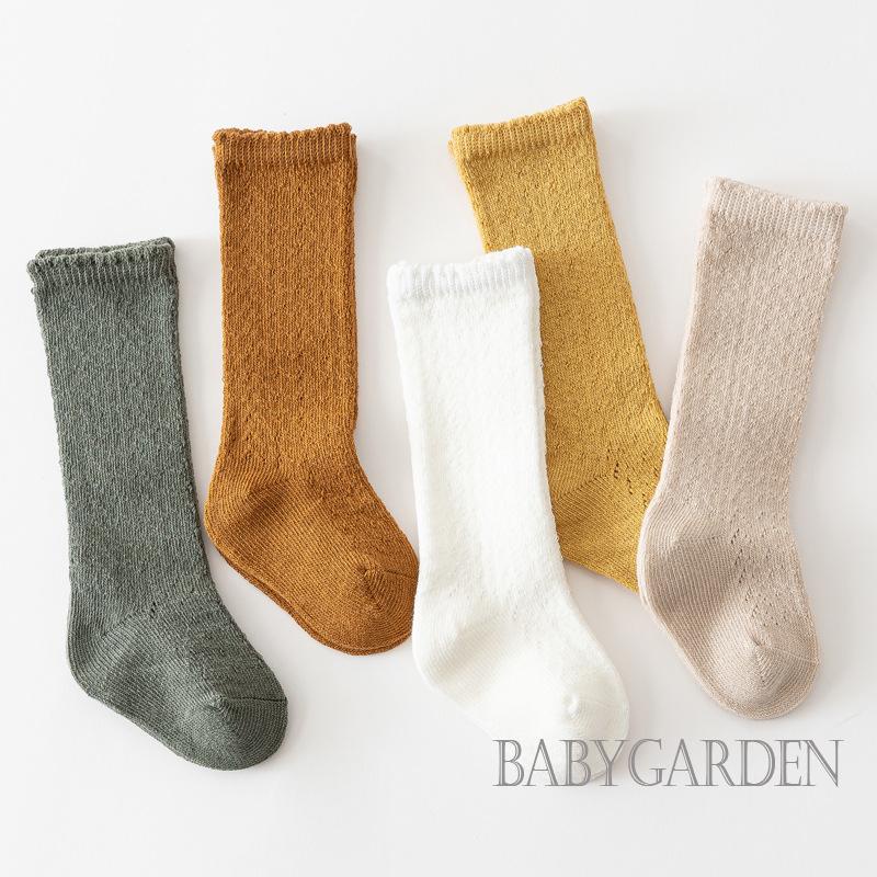 Vớ Dài Màu Trơn Mềm Mại Co Giãn Dành Cho Bé 0-24 Tháng Tuổi