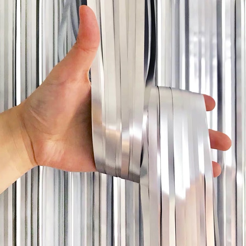 1 Rèm Cửa Kim Loại Dài 2M Nhiều Màu Sắc Dùng Để Trang Trí Tiệc Sinh Nhật / Đám Cưới