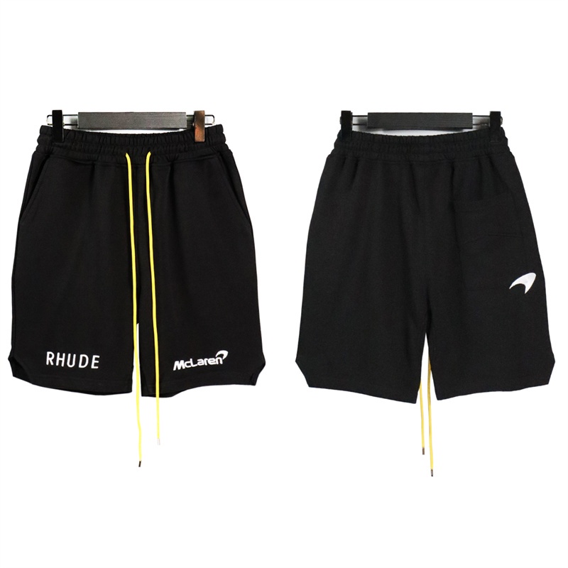 Quần Short Thể Thao RHUDE x Mclaren co-titled Dáng Rộng Thêu Họa Tiết Đường Phố Thời Trang Mùa Hè