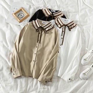 [ORDER] Áo sơ mi cổ nơ bèo cổ điển Retro Ulzzang (có ảnh thật)