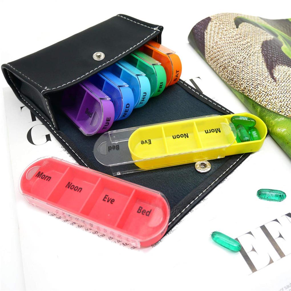 Hộp Đựng Thuốc 28 Ngăn Có Nút Khóa Chống Bụi Có Thể Tái Sử Dụng