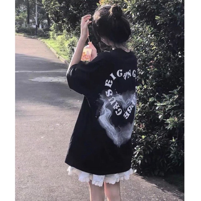 Áo phông tim khói hai mặt LN12