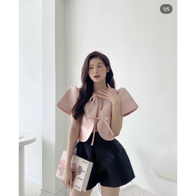 ÁO CROP TATTA CỘT NƠ NGỰC