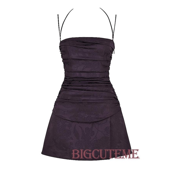 [] - Đầm Mini Hai Dây Hở Lưng In Hoa Thời Trang Mùa Hè Cho Nữ