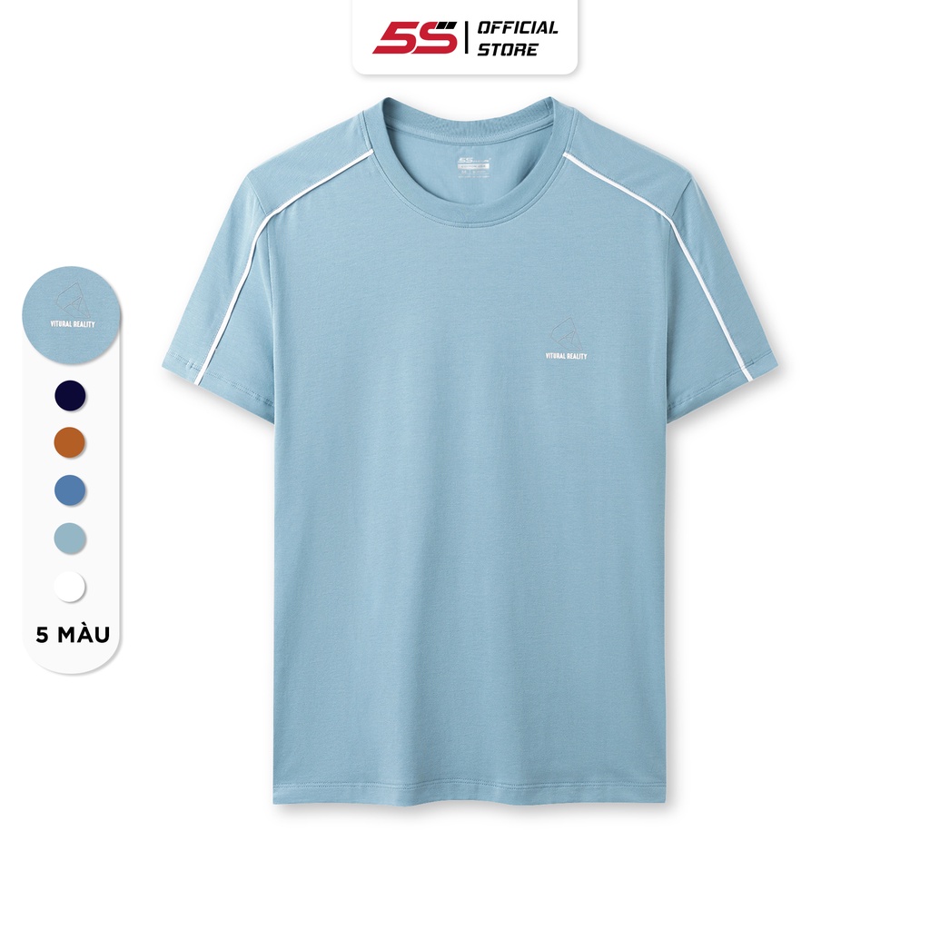 Áo Thun Nam Ngắn Tay 5S PREMIUM, Chất Liệu Cotton Siêu Mềm, Mát, Thấm Hút Tốt, Thiết Kế Thể Thao, Khỏe Khoắn (TSO23008)