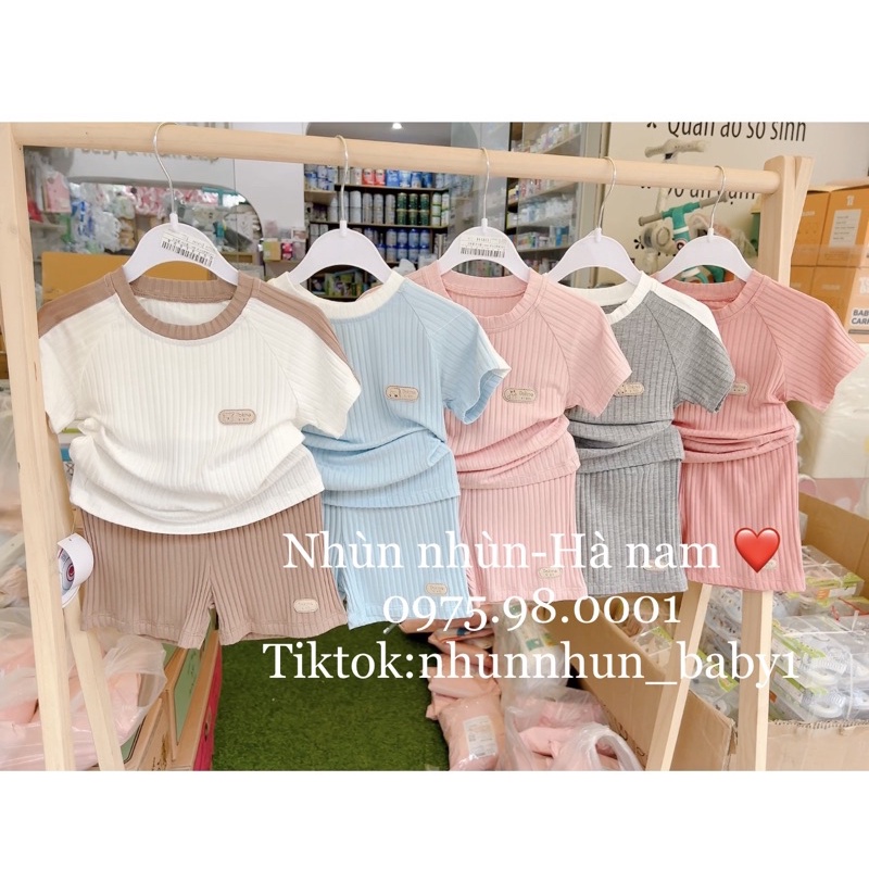 Nhùn nhùn Bộ Dokma cộc tay thun lạnh co giãn size 6-9m đến 2-3y thùng 2