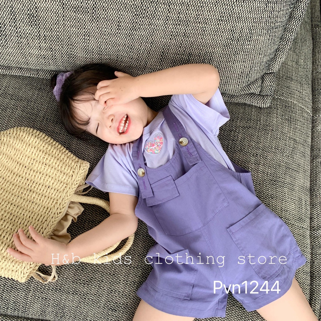 Yếm kaki tím bé gái