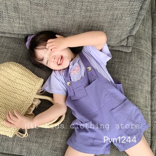 Yếm kaki tím bé gái