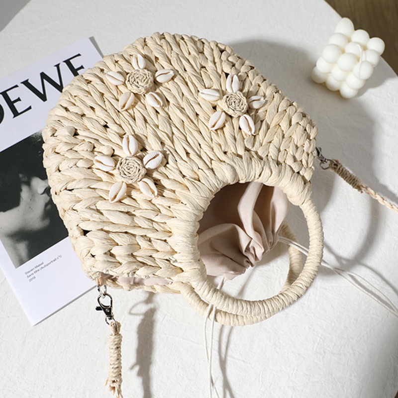 Túi Đeo Chéo Đan Tay Hình Vỏ Sò IELGY Dễ Thương Thời Trang Đi Biển Cho Nữ