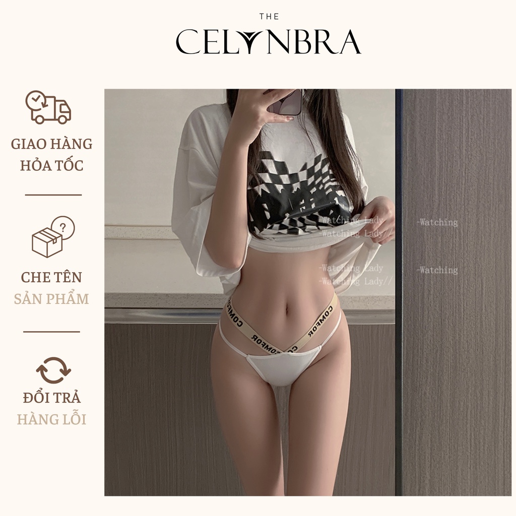 Quần lót lọt khe kiểu dáng thể thao cạp dây đan chéo gợi cảm THE CELYNBRA - QL47