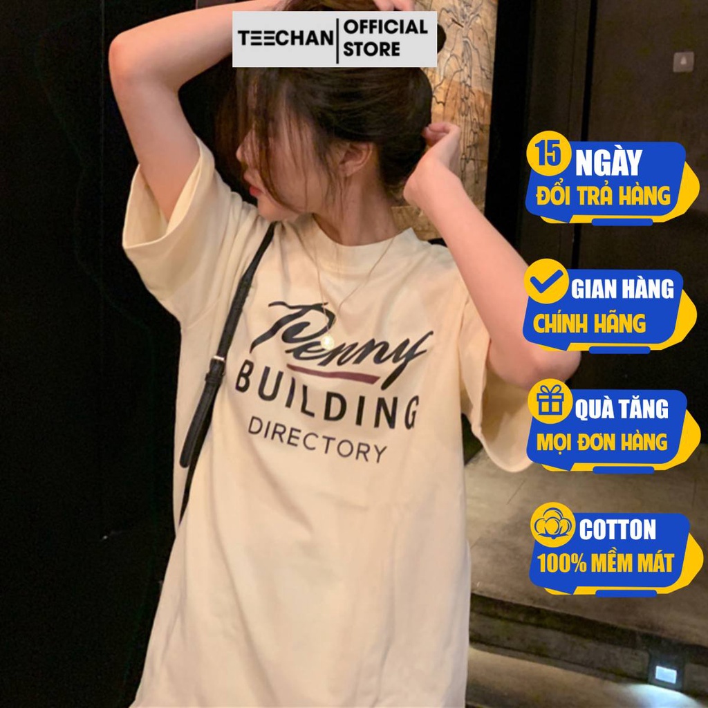 Áo Thun Unisex TN302 Form Rộng Nam Nữ TEECHAN Phông Tay Lỡ Basic Cotton Thoáng Mát mùa hè