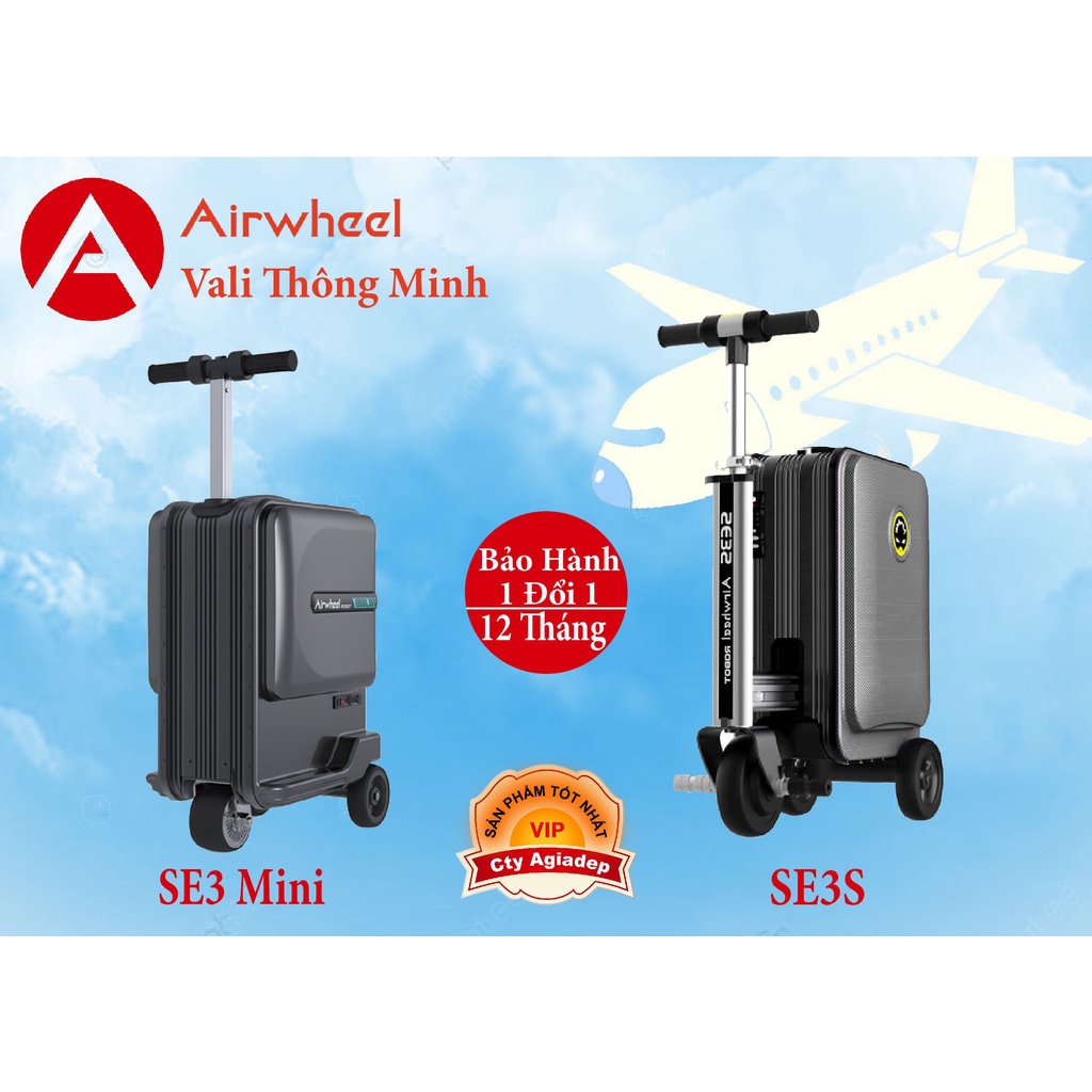 [Tổng Hợp] Vali điện thông minh cao cấp Airwheel S3mini/ S3S đẳng cấp, sang trọng Có pin sạc dự phòng - SE3S