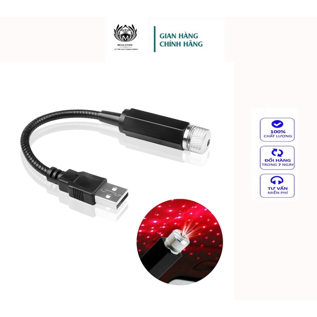 Đèn LED USB chiếu hình bầu trời sao tạo bầu không khí thích hợp trang trí bên trong xe hơi