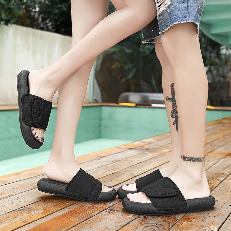 Dép Quai Ngang Đế Dày Chống Trượt Thời Trang Mùa Hè Cho Nam Và Nữ