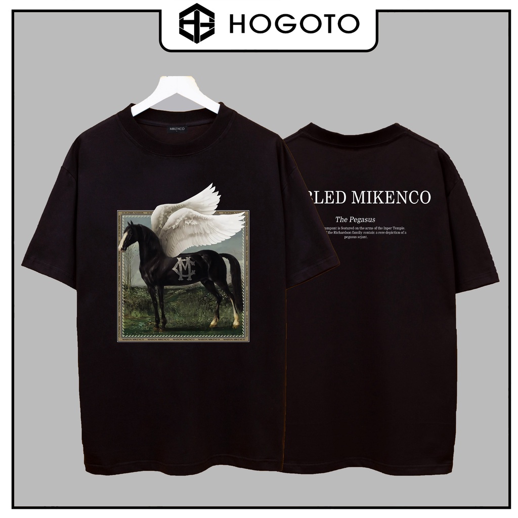 Áo thun MIKECO Ngựa Hogoto shop , Áo thun unisex nam nữ from rộng oversize chất liệu 100% cotton