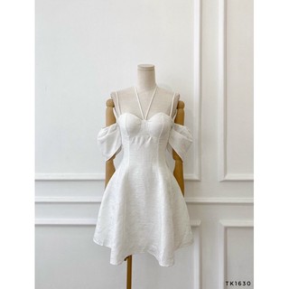 Đầm Trễ Vai Xoè Cột Nơ