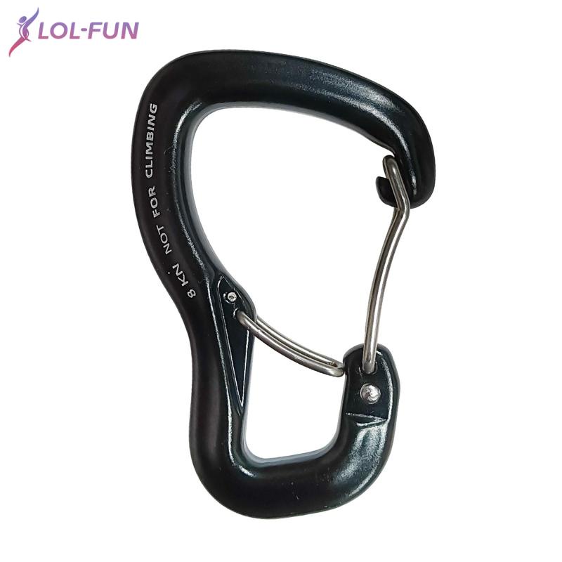 Móc khóa dây đôi IUIU 8kN bằng thép co giãn gọn nhẹ đa năng cho leo núi