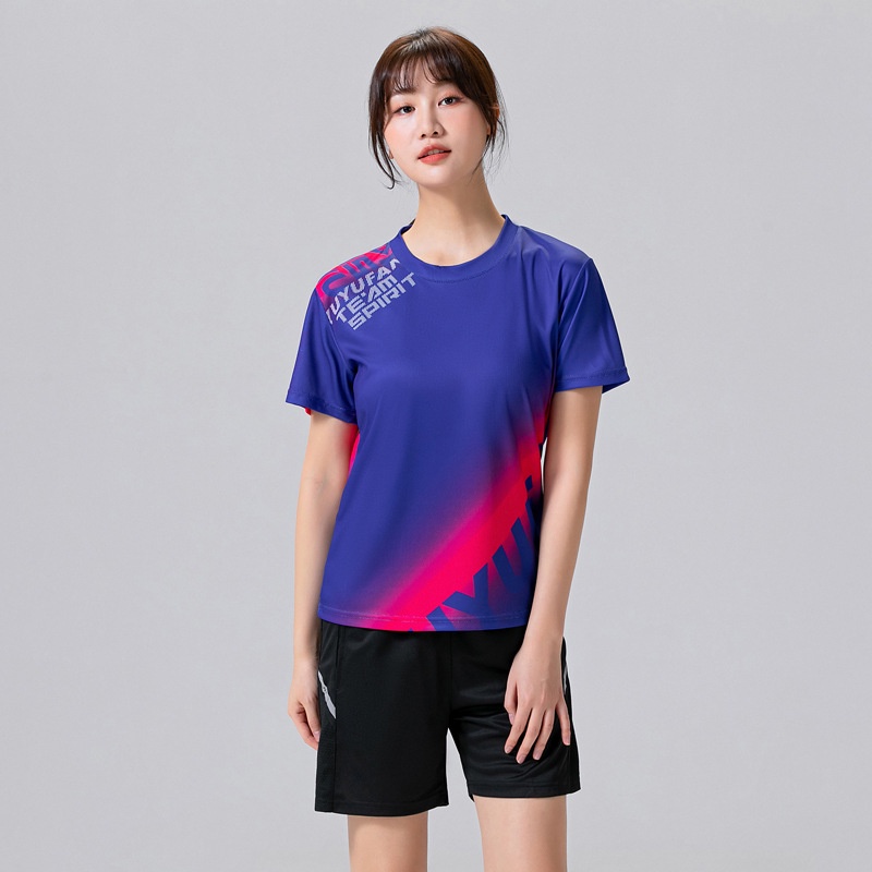 Áo Thun Thể Thao Tay Ngắn Thoáng Khí Mau Khô Cho Nam Nữ