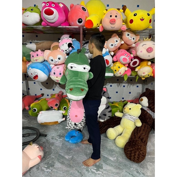 Gấu bông cá sấu mặt ngáo size 1m2