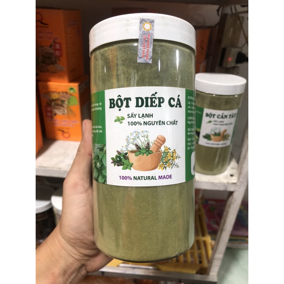 Bột diếp cá sấy lạnh Đà Lạt Farm organic hũ 500g - 100% thiên nhiên