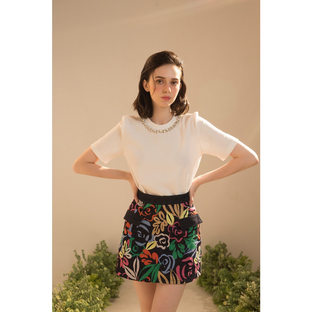 Chân Váy Hoa Túi Nắp - EDINI - V433