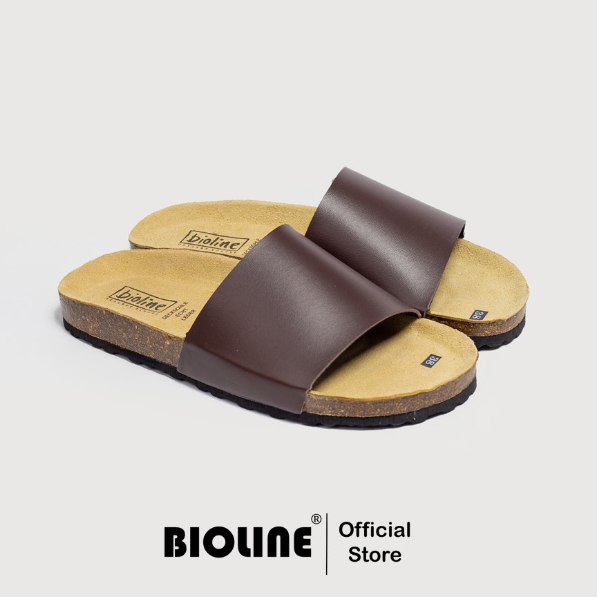 Mã PU05 - Dép công sở Birken Đế Trấu BIOLINE Official Unisex Nam nữ Quai Nguyên Tấm Da PU Cao Cấp