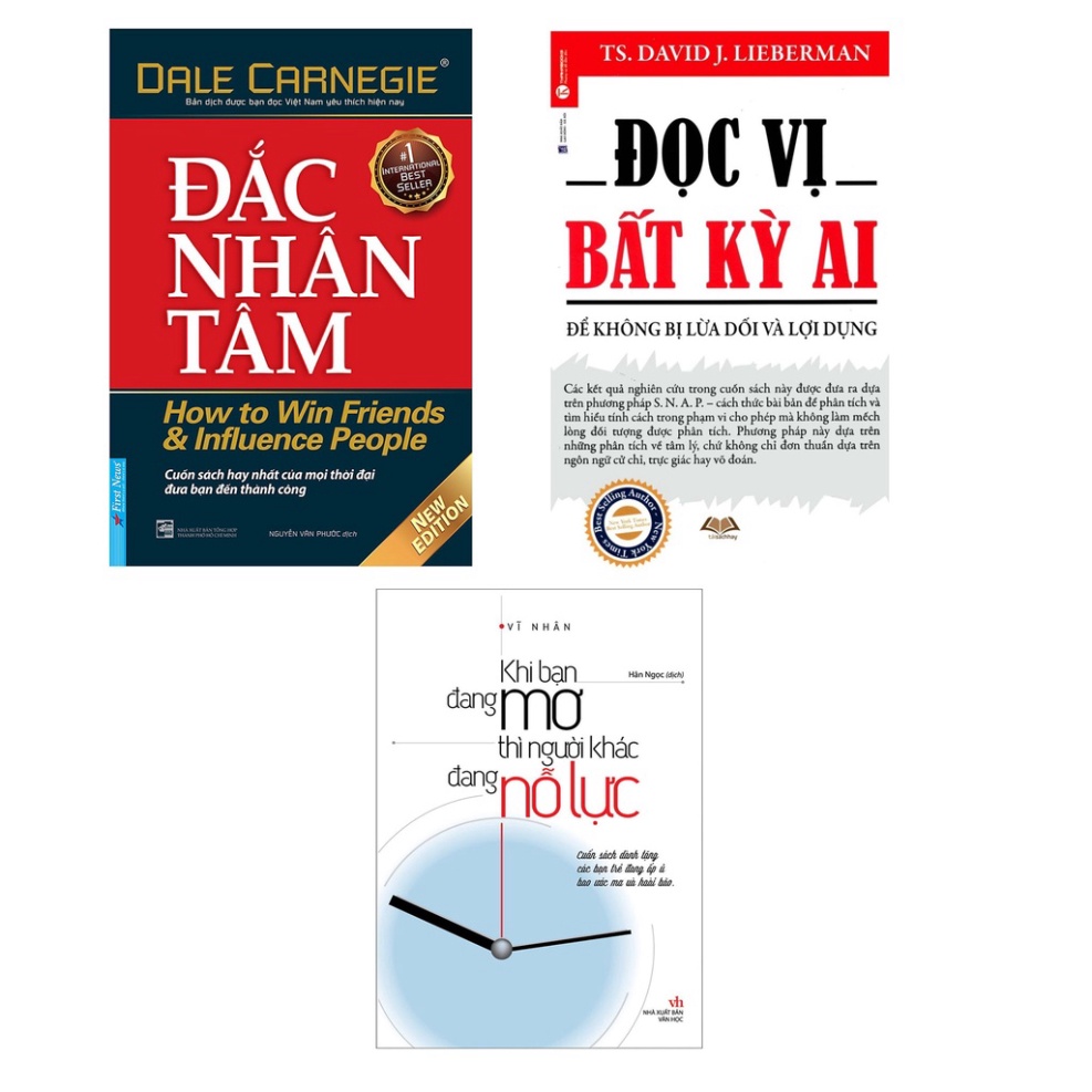 Sách - Đắc nhân tâm (Khổ lớn) - Đọc vị bất kỳ ai - Khi bạn đang mơ người khác đang nỗ lực Ngọc Lam Books