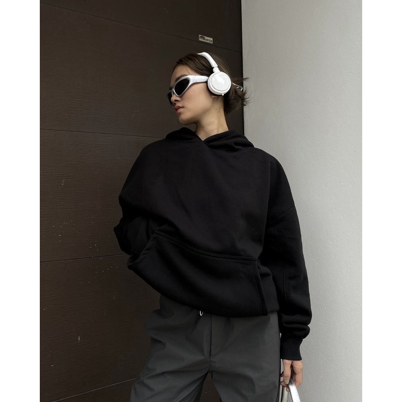 Áo hoodie trơn unisex ullzang nỉ ngoại local brand MOUTEE - Áo khoác nỉ trơn unisex 7 màu có form rộng XL - MOUTEE.SG