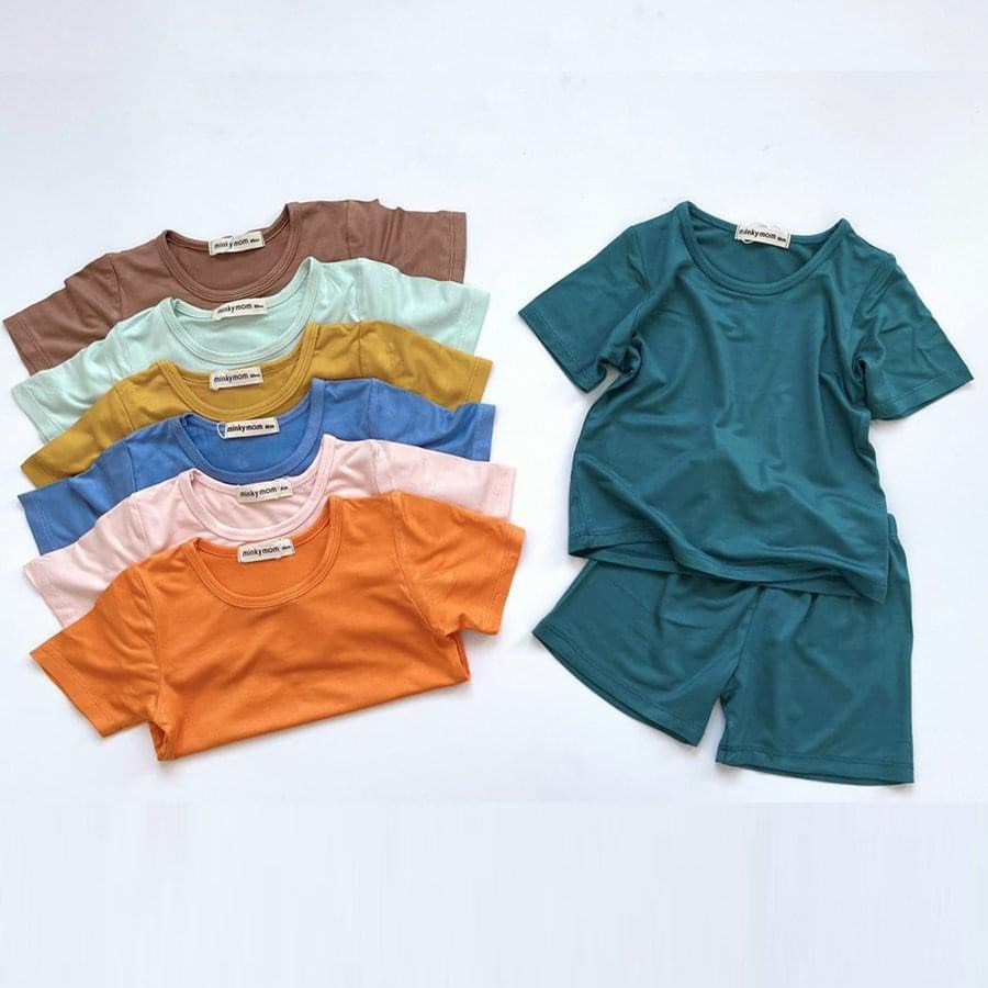 Bộ cọc tay minky mom-đồ bộ cọc tay chất thun lạnh mịn mát