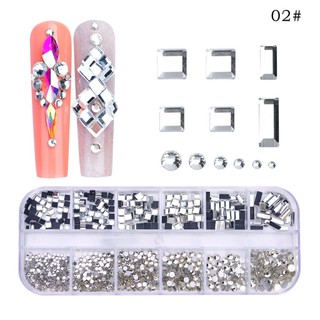 Nhiều Mẫu Khay Đá Đính móng nhiều màu Trang Trí Móng N.P Nails