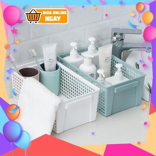 [HSP39][Siêu Sale][Có sẵn] Giỏ đựng mỹ phẩm 🏵️🔥⚡ Giỏ đựng đồ nhựa phù hợp đựng đồ cá nhân, đồ ăn, đồ dùng🌈🌿